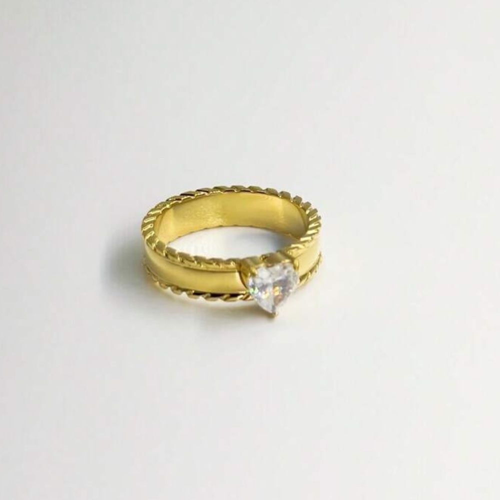 Diamond heart ring #1954